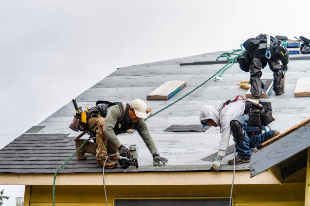 Professional Roofing technician working in Millington, MI